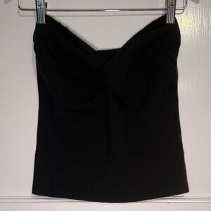 Black Strapless Top